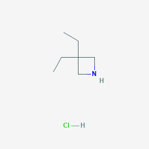molecular formula C7H16ClN B1382614 3,3-Diethylazetidine hydrochloride CAS No. 98429-95-9