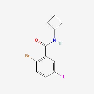 molecular formula C11H11BrINO B1382623 2-Bromo-N-cyclobutyl-5-iodobenzamide CAS No. 1880297-66-4