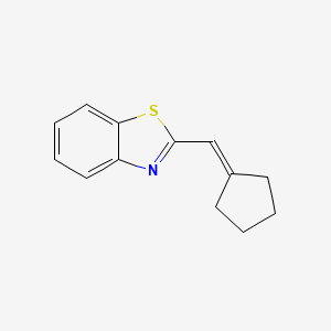 molecular formula C13H13NS B13826275 2-(Cyclopentylidenemethyl)-1,3-benzothiazole 