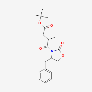molecular formula C19H25NO5 B13826285 Tert-butyl 4-(4-benzyl-2-oxo-1,3-oxazolidin-3-yl)-3-methyl-4-oxobutanoate 