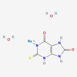 molecular formula C5H7N4NaO4S B13826305 sodium;2-sulfanylidene-7,9-dihydro-3H-purin-1-ide-6,8-dione;dihydrate 