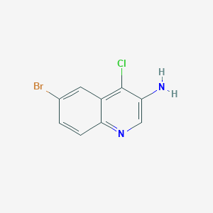 molecular formula C9H6BrClN2 B1382634 6-Bromo-4-chloroquinolin-3-amine CAS No. 1595632-07-7
