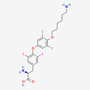 molecular formula C21H24I4N2O4 B13826421 Thyroxine Aminohexyl Ether Dihydrochloride 