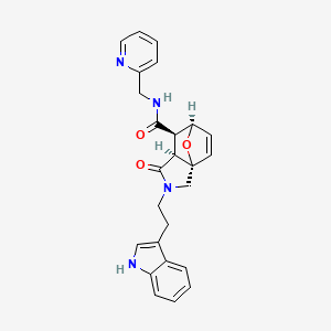 molecular formula C25H24N4O3 B13826430 (3aS,6R,7R,7aS)-2-[2-(1H-indol-3-yl)ethyl]-1-oxo-N-(pyridin-2-ylmethyl)-1,2,3,6,7,7a-hexahydro-3a,6-epoxyisoindole-7-carboxamide 