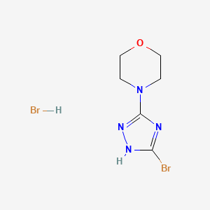molecular formula C6H10Br2N4O B1382646 4-(5-Bromo-1H-1,2,4-triazol-3-yl)morpholine hydrobromide CAS No. 1807977-26-9