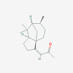 molecular formula C17H26O B138265 (1Z)-1-[(1S,5S,7R,8R)-6,6,8-Trimethyl-2-tricyclo[5.3.1.01,5]undecanylidene]propan-2-one CAS No. 125783-65-5