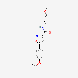 molecular formula C17H22N2O4 B13826500 N-(3-methoxypropyl)-5-[4-(propan-2-yloxy)phenyl]-1,2-oxazole-3-carboxamide 