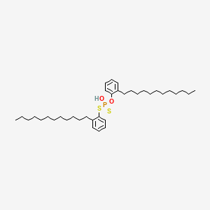 molecular formula C36H59O2PS2 B13826538 Bis-(dodecylphenyl)hydrogen dithiophosphate 