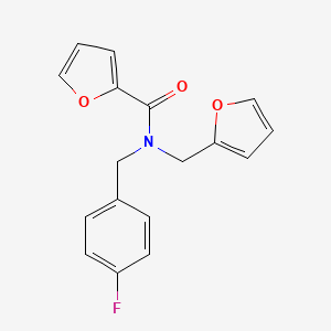 molecular formula C17H14FNO3 B13826572 N-(4-fluorobenzyl)-N-(furan-2-ylmethyl)furan-2-carboxamide 