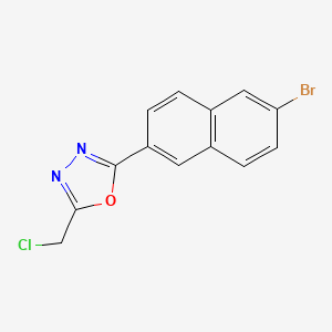 2-(6-Bromonaphthalen-2-yl)-5-(chloromethyl)-1,3,4-oxadiazole