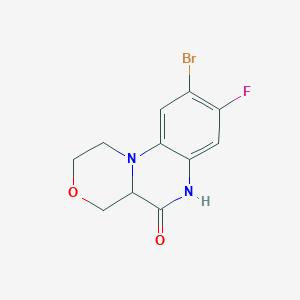 9-bromo-8-fluoro-1H,2H,4H,4aH,5H,6H-morpholino[4,3-a]quinoxalin-5-one