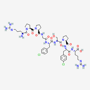 molecular formula C50H71Cl2N15O11 B13826613 Bradykinin,5-(4-chloro-L-phenylalanine)-8-(4-chloro-L-phenylalanine)-(9ci) 