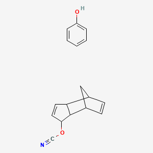 molecular formula C17H17NO2 B13826638 Phenol;3-tricyclo[5.2.1.02,6]deca-4,8-dienyl cyanate CAS No. 115427-31-1