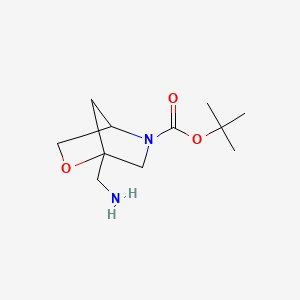 molecular formula C11H20N2O3 B1382664 1-Aminomethyl-2-Oxa-5-Aza-Bicyclo[2.2.1]Heptane-5-Carboxylic Acid Tert-Butyl Ester CAS No. 1357351-98-4