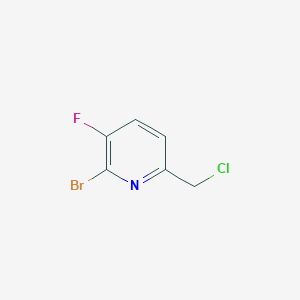 molecular formula C6H4BrClFN B1382665 2-Bromo-6-(chloromethyl)-3-fluoropyridine CAS No. 1227584-96-4