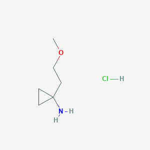 molecular formula C6H14ClNO B1382667 1-(2-Methoxyethyl)cyclopropanamine hydrochloride CAS No. 1250929-67-9