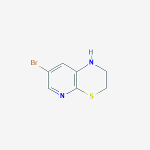 molecular formula C7H7BrN2S B1382670 7-Bromo-2,3-dihydro-1H-pyrido[2,3-b][1,4]thiazine CAS No. 1593552-66-9