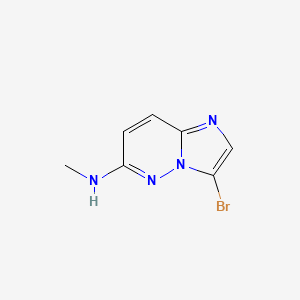 molecular formula C7H7BrN4 B1382675 3-Bromo-N-methylimidazo[1,2-b]pyridazin-6-amine CAS No. 1643105-70-7