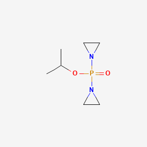 molecular formula C7H15N2O2P B13826834 Phosphinic acid, bis(1-aziridinyl)-, 1-methylethyl ester CAS No. 35996-72-6