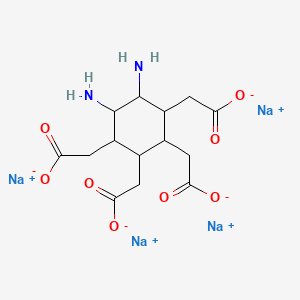 molecular formula C14H18N2Na4O8 B13826845 Tetrasodium;2-[3,4-diamino-2,5,6-tris(carboxylatomethyl)cyclohexyl]acetate 