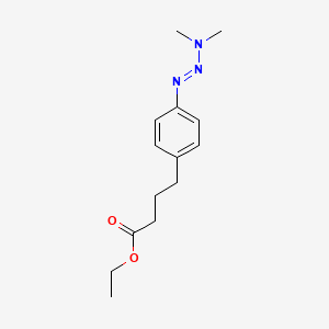 molecular formula C14H21N3O2 B13826871 Ethyl 4-{4-[(1e)-3,3-dimethyltriaz-1-en-1-yl]phenyl}butanoate CAS No. 34153-50-9