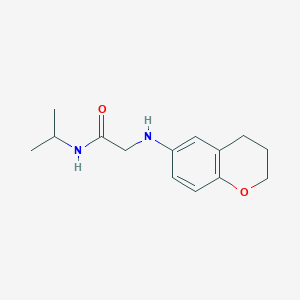 molecular formula C14H20N2O2 B13826899 N~2~-(3,4-Dihydro-2H-1-benzopyran-6-yl)-N-propan-2-ylglycinamide CAS No. 31817-31-9