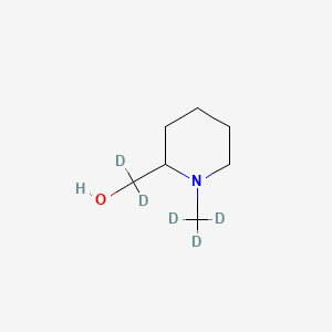 molecular formula C7H15NO B13826942 N-Methyl-2-piperidinemethanol-d5 