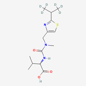 molecular formula C14H23N3O3S B13826952 N-[[N-Methyl-N-[(2-isopropyl-1,1,1,3,3,3-d6]-4-thiazolyl)methyl)amino]carbonyl-L-valine Carboxylic Acid 