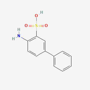 molecular formula C12H11NO3S B13827014 4-Aminobiphenyl-3-sulfonic acid CAS No. 3365-88-6
