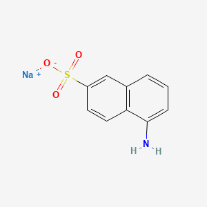 molecular formula C10H8NNaO3S B13827025 Sodium 5-aminonaphthalene-2-sulphonate CAS No. 28907-84-8