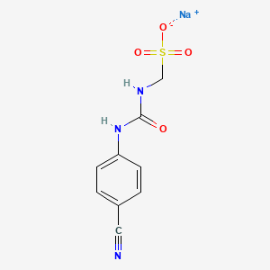 molecular formula C9H8N3NaO4S B13827087 N-(4-cyanophenyl)-N'-[(sodiosulfo)methyl]urea 