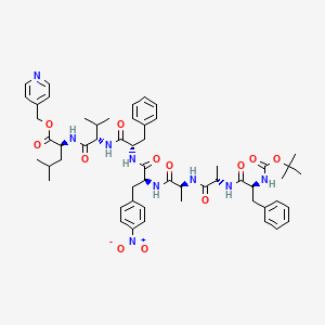 molecular formula C55H71N9O12 B13827123 Boc-Phe-Ala-Ala-p-nitro-Phe-Phe-Val-Leu-4-(hydroxymethyl)pyridine ester 