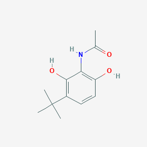 molecular formula C12H17NO3 B13827151 N-[2,6-Dihydroxy-3-(2-methyl-2-propanyl)phenyl]acetamide 