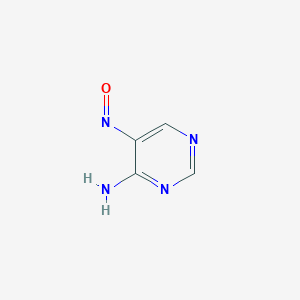 molecular formula C4H4N4O B13827226 4-Pyrimidinamine, 5-nitroso- 
