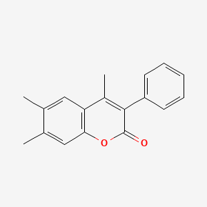 molecular formula C18H16O2 B13827231 3-Phenyl-4,6,7-trimethylcoumarin CAS No. 288399-94-0