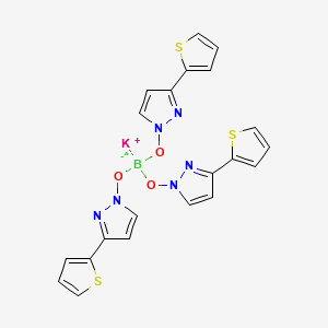 molecular formula C21H15BKN6O3S3 B13827232 Borate(1-),hydrotris[3-(2-thienyl)-1H-pyrazolato-kn1]-,potassium,(t-4)-(9ci) 