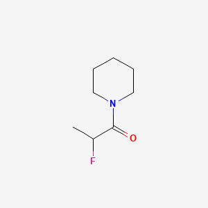 molecular formula C8H14FNO B13827258 Piperidine, 1-(2-fluoro-1-oxopropyl)- 
