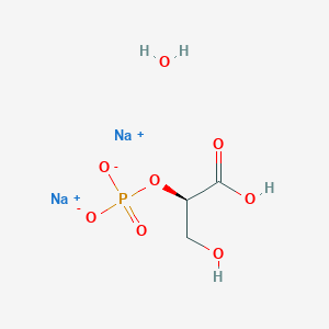molecular formula C3H7Na2O8P B13827261 disodium;[(1R)-1-carboxy-2-hydroxyethyl] phosphate;hydrate 