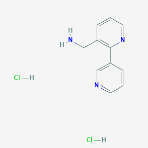 molecular formula C11H13Cl2N3 B1382727 [2,3'-Bipyridin]-3-ylmethanamine dihydrochloride CAS No. 2034157-03-2