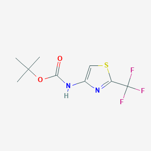 molecular formula C9H11F3N2O2S B1382729 tert-Butyl (2-(trifluoromethyl)thiazol-4-yl)carbamate CAS No. 1180526-71-9