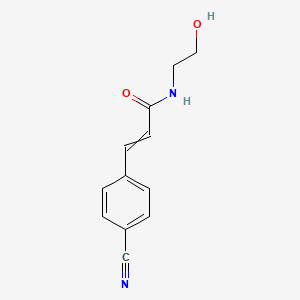 molecular formula C12H12N2O2 B13827434 N-(2-Hydroxyethyl)-3-(4-cyanophenyl)propenamide 