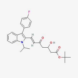 molecular formula C28H32FNO4 B13827441 t-Butyl(E)-7-[3-(4-fluorophenyl)-1-(1-methylethyl)-1h-indol-2-yl]-5-hydroxy-3-oxohept-6-enoate 