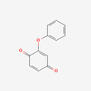molecular formula C12H8O3 B13827461 2-Phenoxycyclohexa-2,5-diene-1,4-dione CAS No. 3490-49-1
