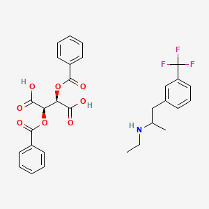 molecular formula C30H30F3NO8 B13827497 rac Fenfluramine Di-O-benzoyl-L-tartaric Acid 