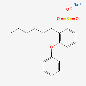 molecular formula C18H21NaO4S B13827510 Sodium;2-hexyl-3-phenoxybenzenesulfonate 