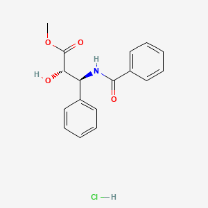 molecular formula C17H18ClNO4 B13827664 Methyl (2S,3S)-N-benzoyl-3-phenylisoserin hcl 