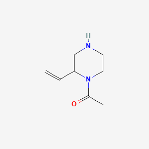 molecular formula C8H14N2O B13827699 Piperazine, 1-acetyl-2-ethenyl- 