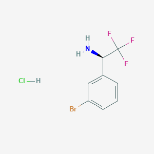molecular formula C8H8BrClF3N B1382778 (R)-1-(3-Bromophenyl)-2,2,2-trifluoroethanamine hydrochloride CAS No. 842169-97-5