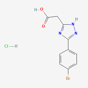 [5-(4-Bromo-phenyl)-4H-[1,2,4]triazol-3-yl]-acetic acid hydrochloride