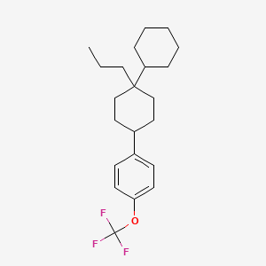 molecular formula C22H31F3O B13827811 Propyl-4-(4-trifluoroMethoxy-phenyl)-bicyclohexyl 